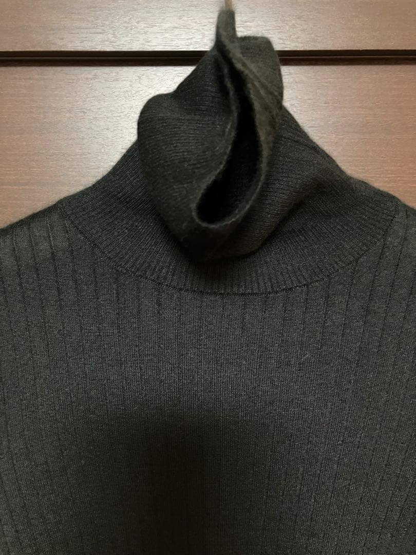 DRAWER 定番 18G カシミヤシルクリブタートルニット