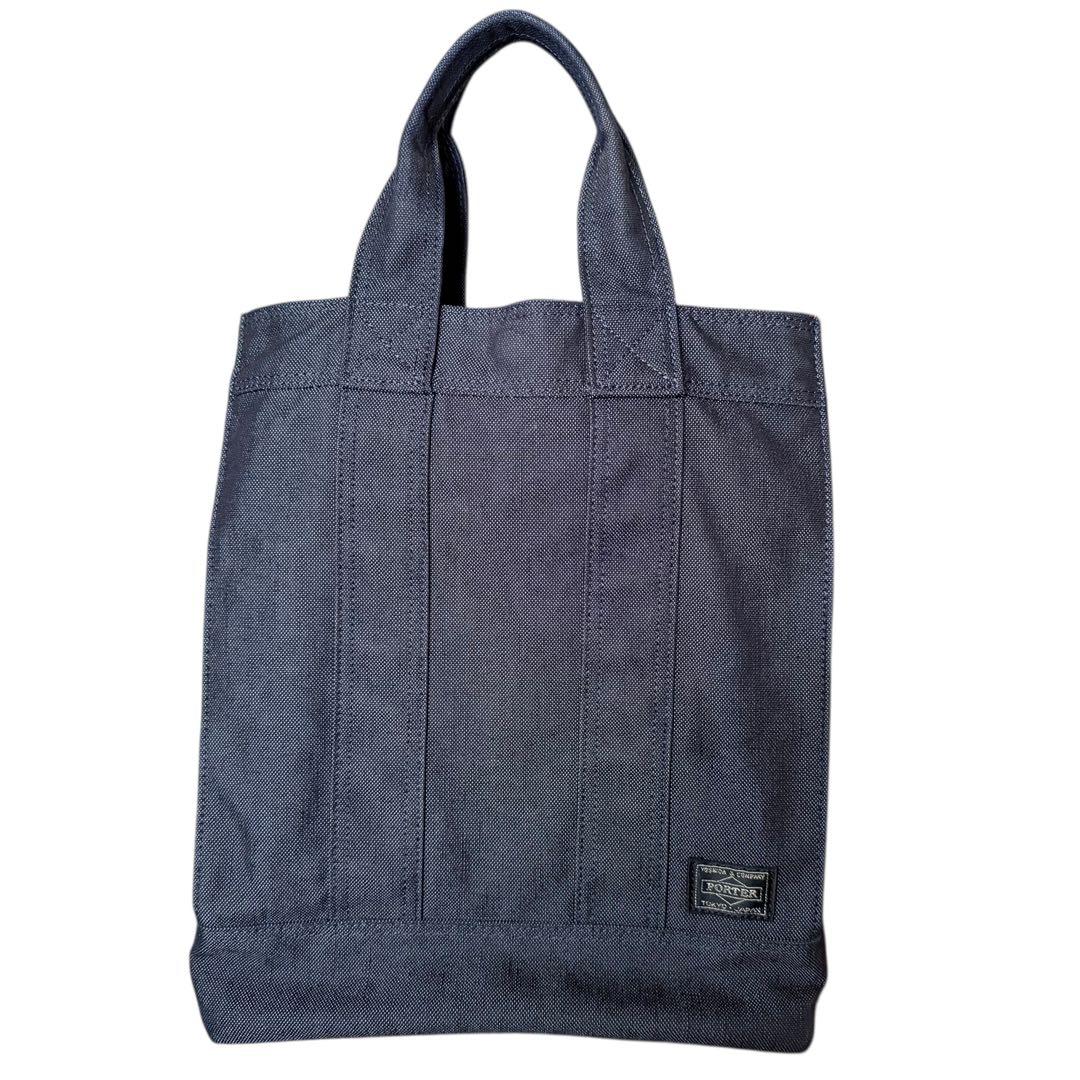 未使用級✨ポーター PORTAR スモーキー トートバッグ 縦長 ネイビー