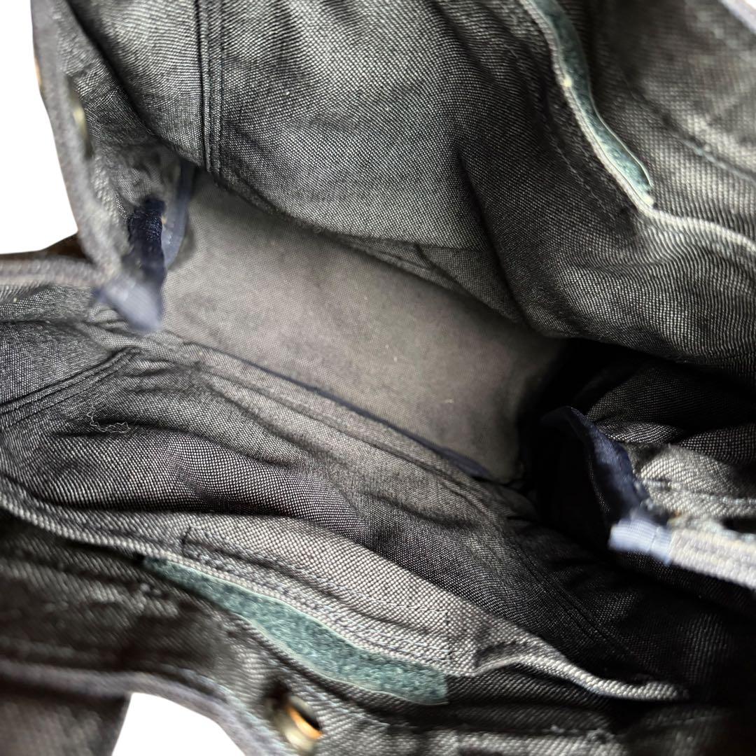 未使用級✨ポーター PORTAR スモーキー トートバッグ 縦長 ネイビー