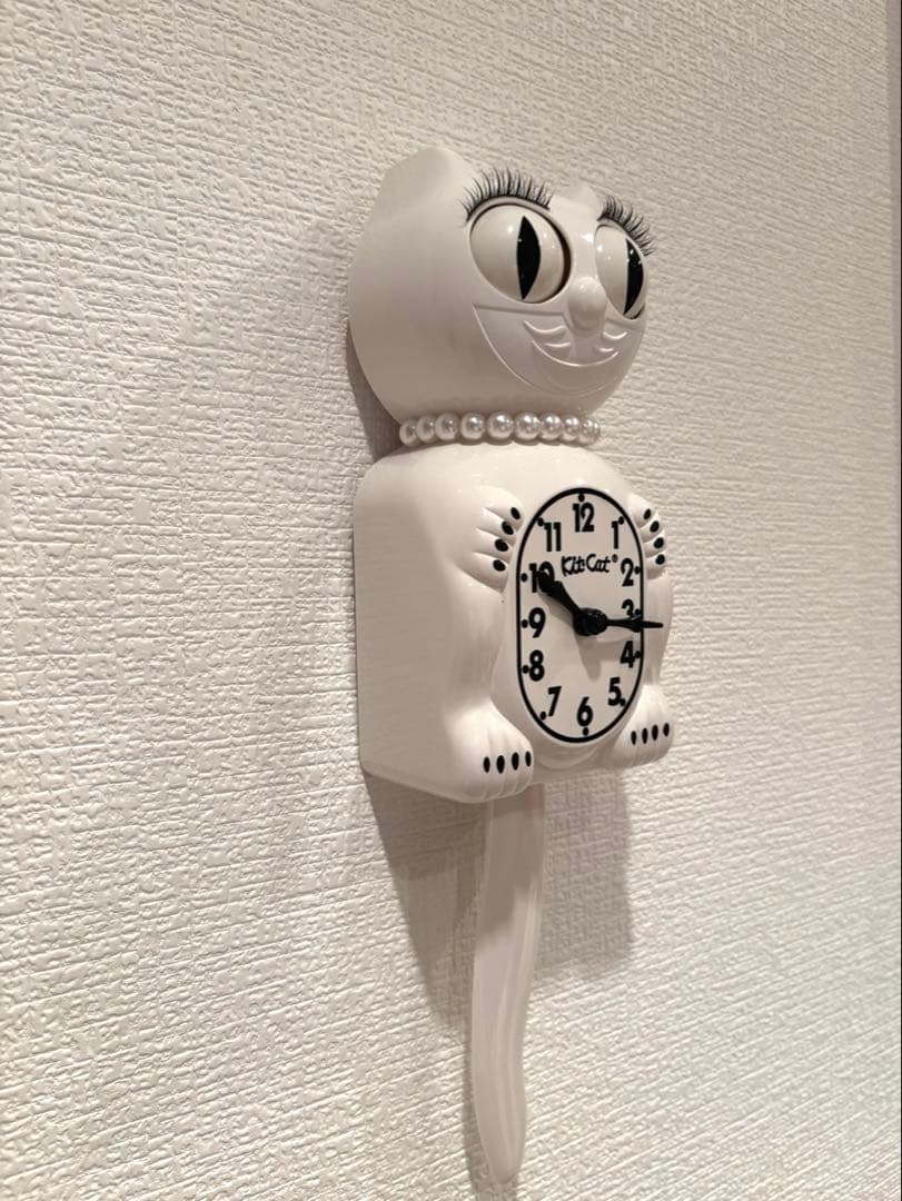 レディキットキャットクロック WH