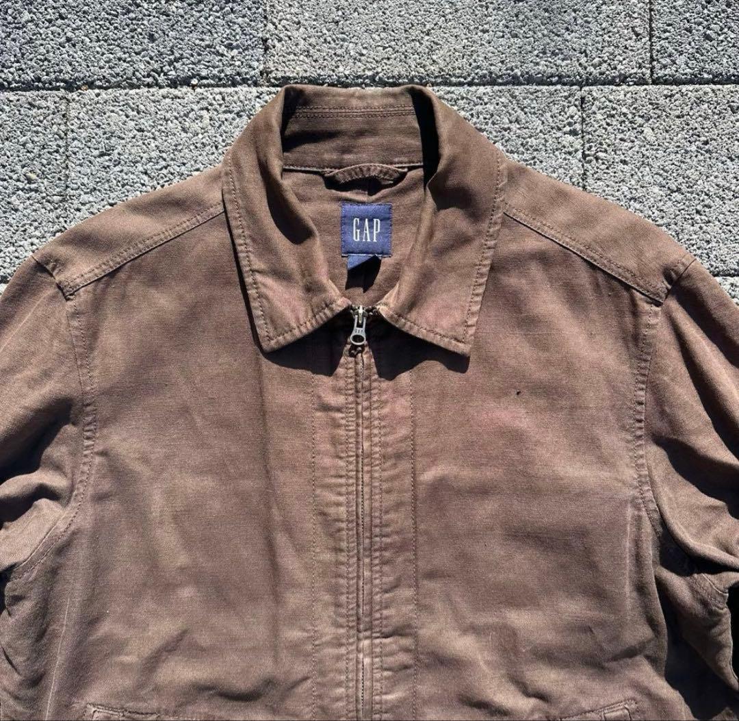90's OLD GAP ジップアップ ジャケット スウィングトップ リネン