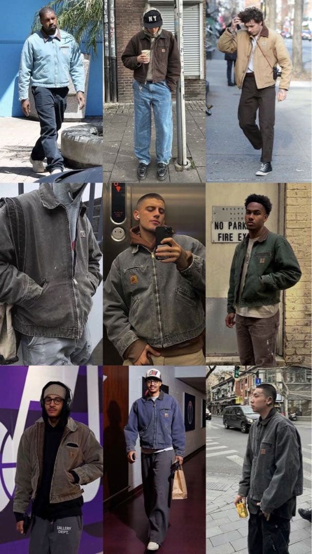 美品カーハート デトロイトジャケット　グレー Lサイズ 野村訓市着用 GVL