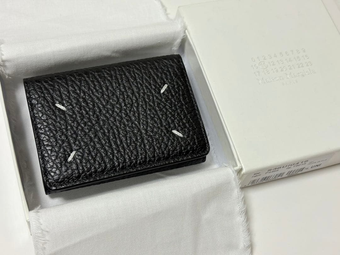 新品《 Maison Margiela 》スリーフォールド ウォレット ブラック