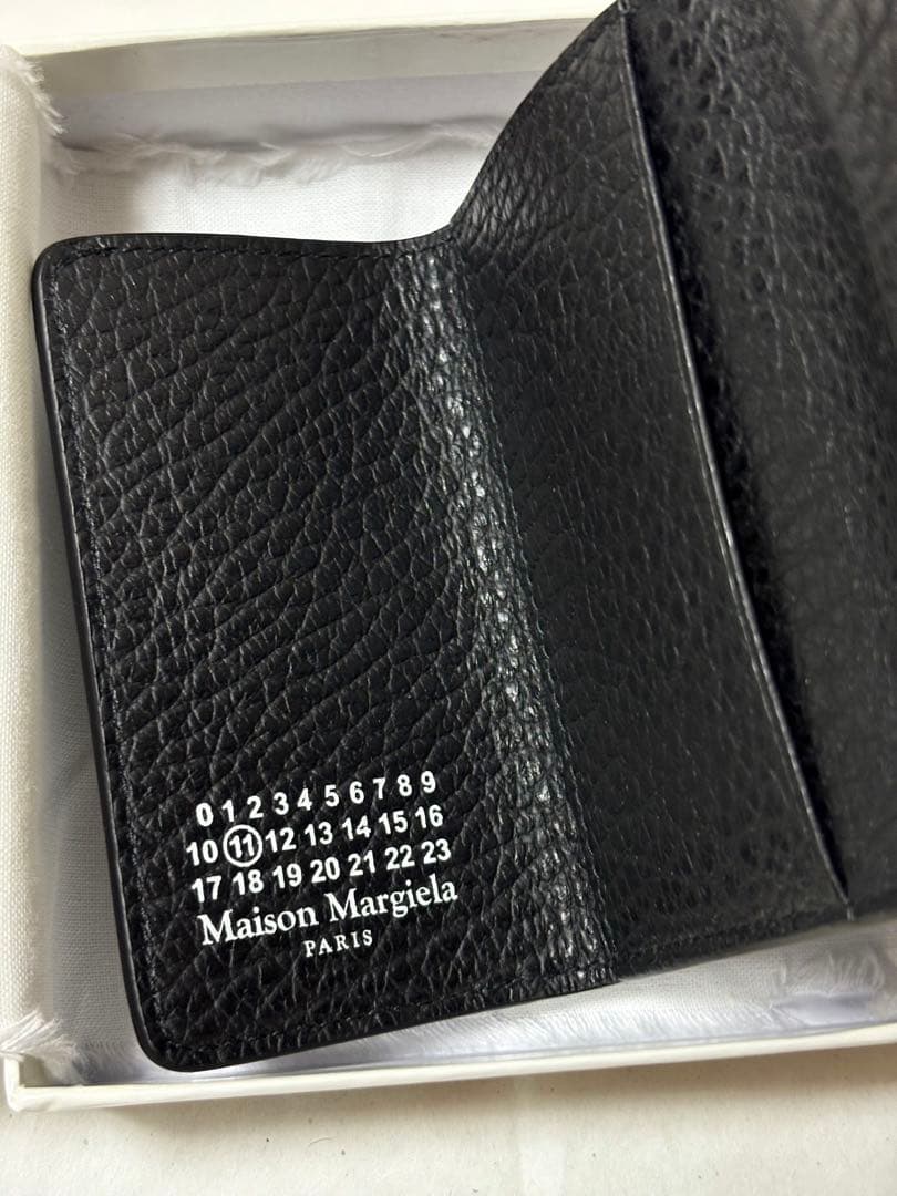 新品《 Maison Margiela 》スリーフォールド ウォレット ブラック