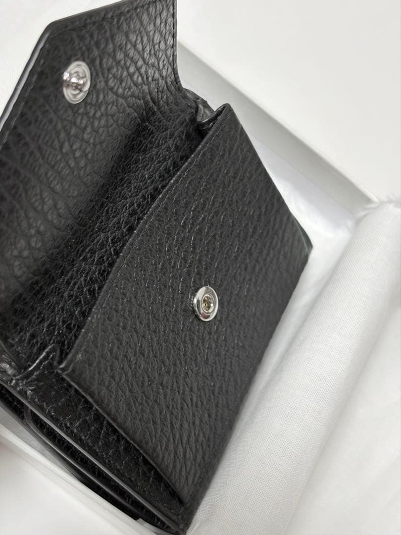 新品《 Maison Margiela 》スリーフォールド ウォレット ブラック