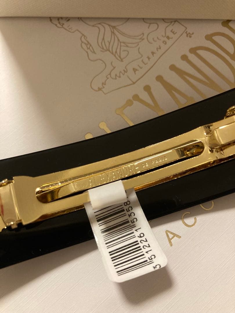 【新品未使用】アレクサンドルドゥパリ× J&M グリッター ゴールド バレッタ