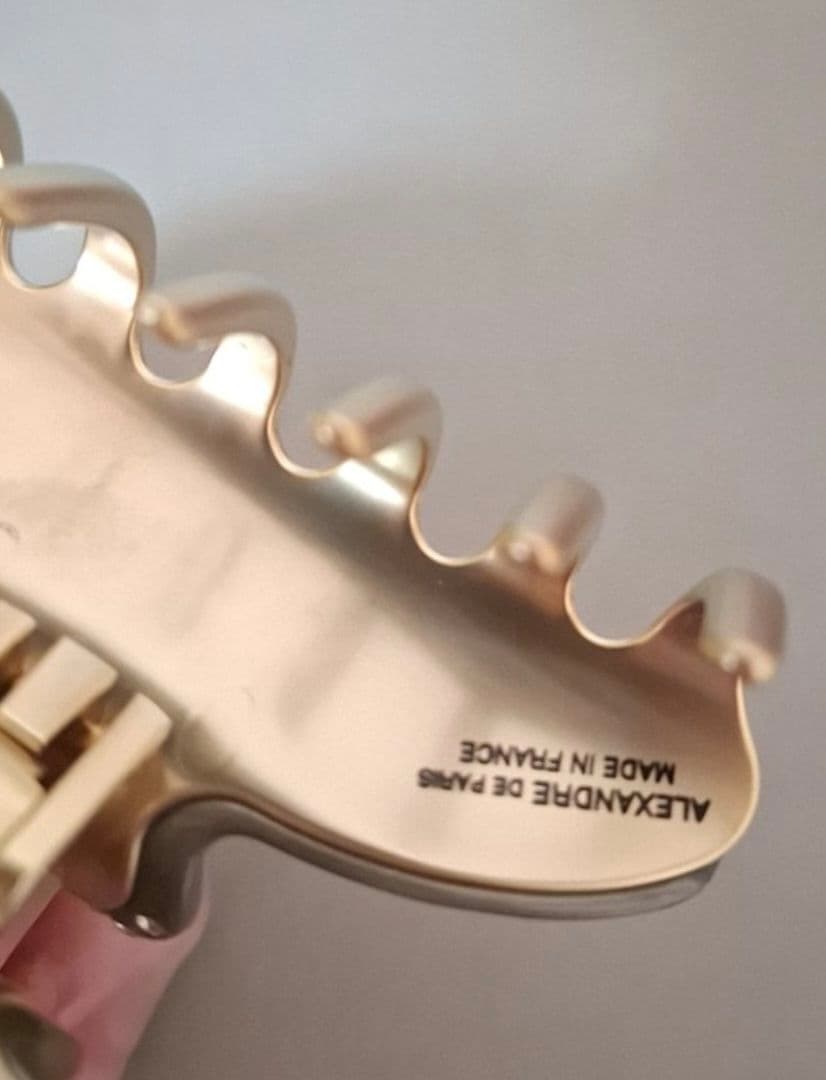 【美品】アレクサンドルドゥパリ M ヘアクリップ　人気のグレーカーキ 完売品