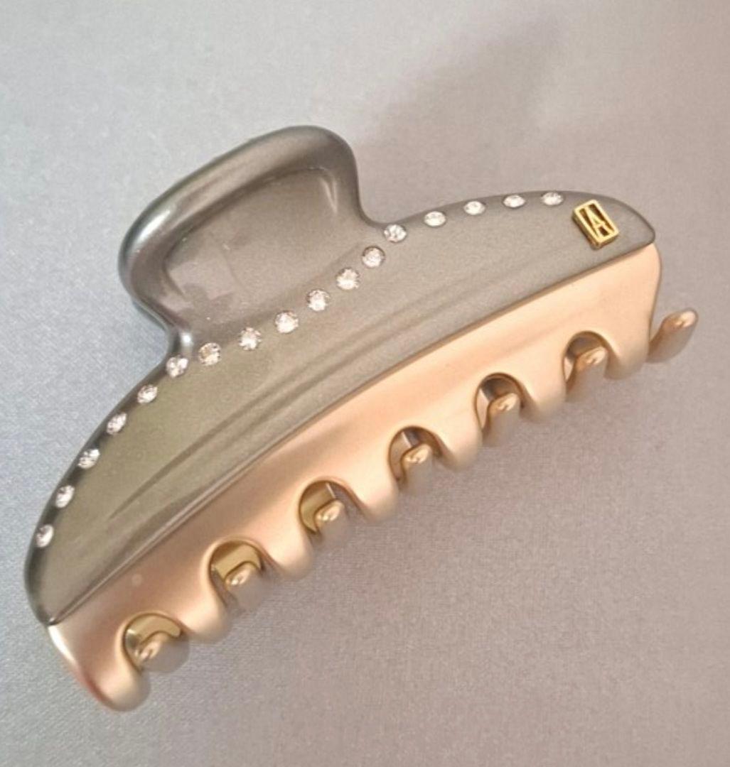 【美品】アレクサンドルドゥパリ M ヘアクリップ　人気のグレーカーキ 完売品