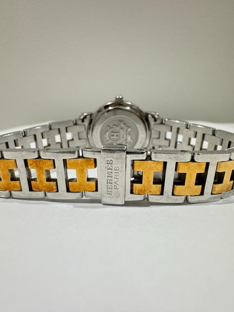 エルメス クリッパー CL4.220 レディース腕時計 コンビ 電池切れ