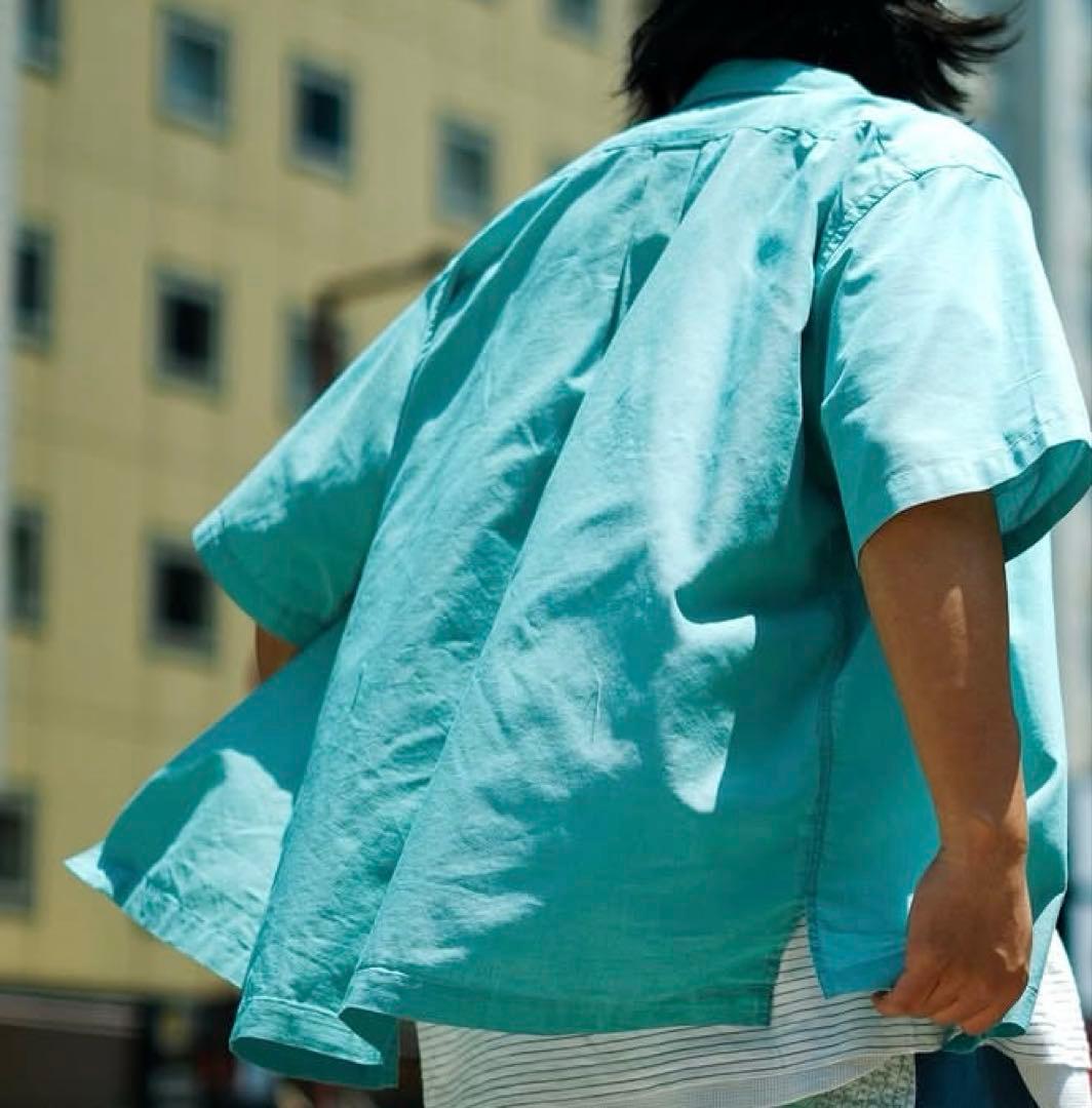 【未使用品】ナナミカ オープンカラーパナマショートスリーブシャツ　ミント