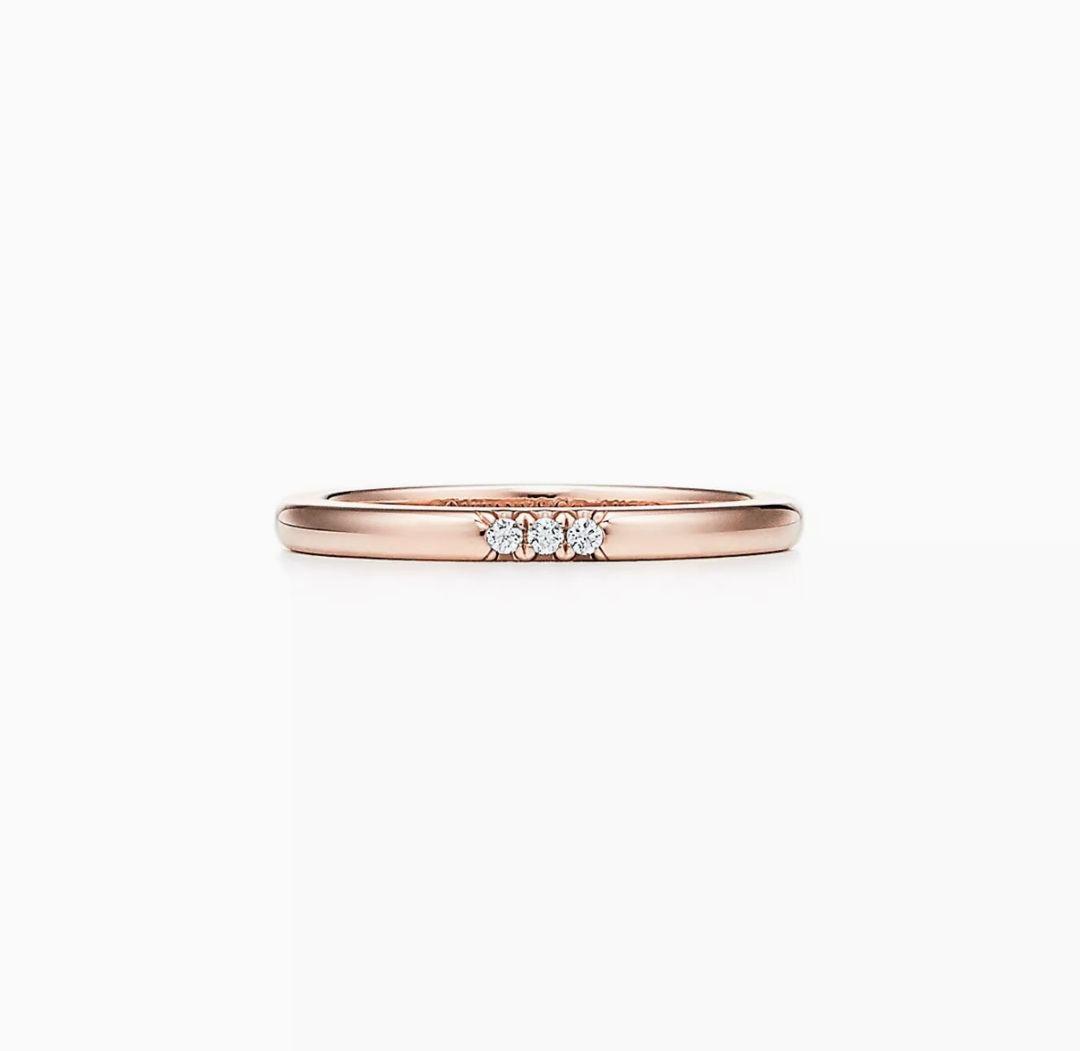 美品 ティファニー ウェディングバンド クラシックバンドリング TIFFANY