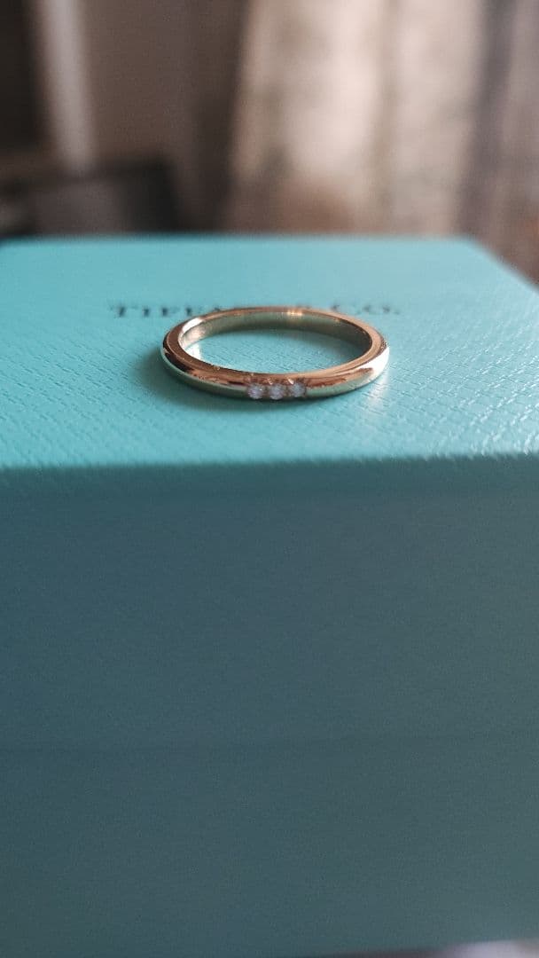 美品 ティファニー ウェディングバンド クラシックバンドリング TIFFANY