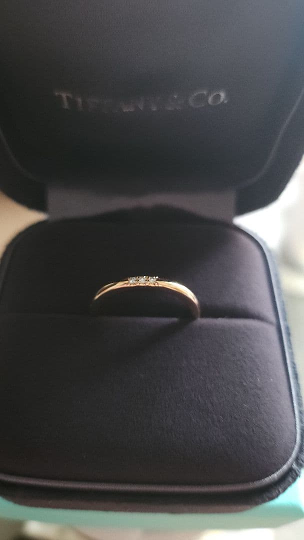美品 ティファニー ウェディングバンド クラシックバンドリング TIFFANY