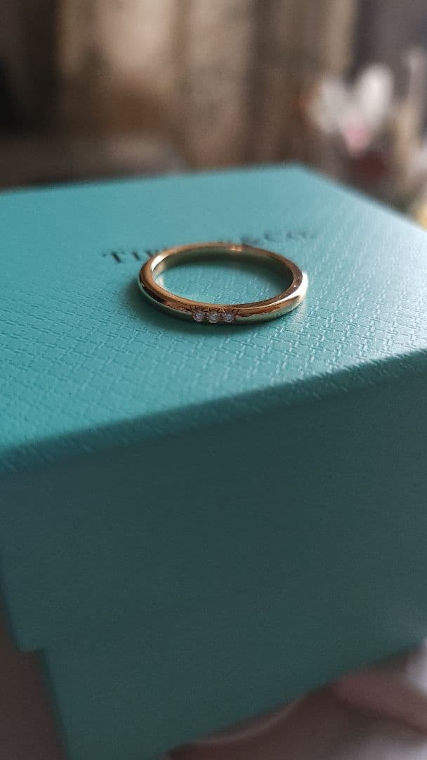 美品 ティファニー ウェディングバンド クラシックバンドリング TIFFANY