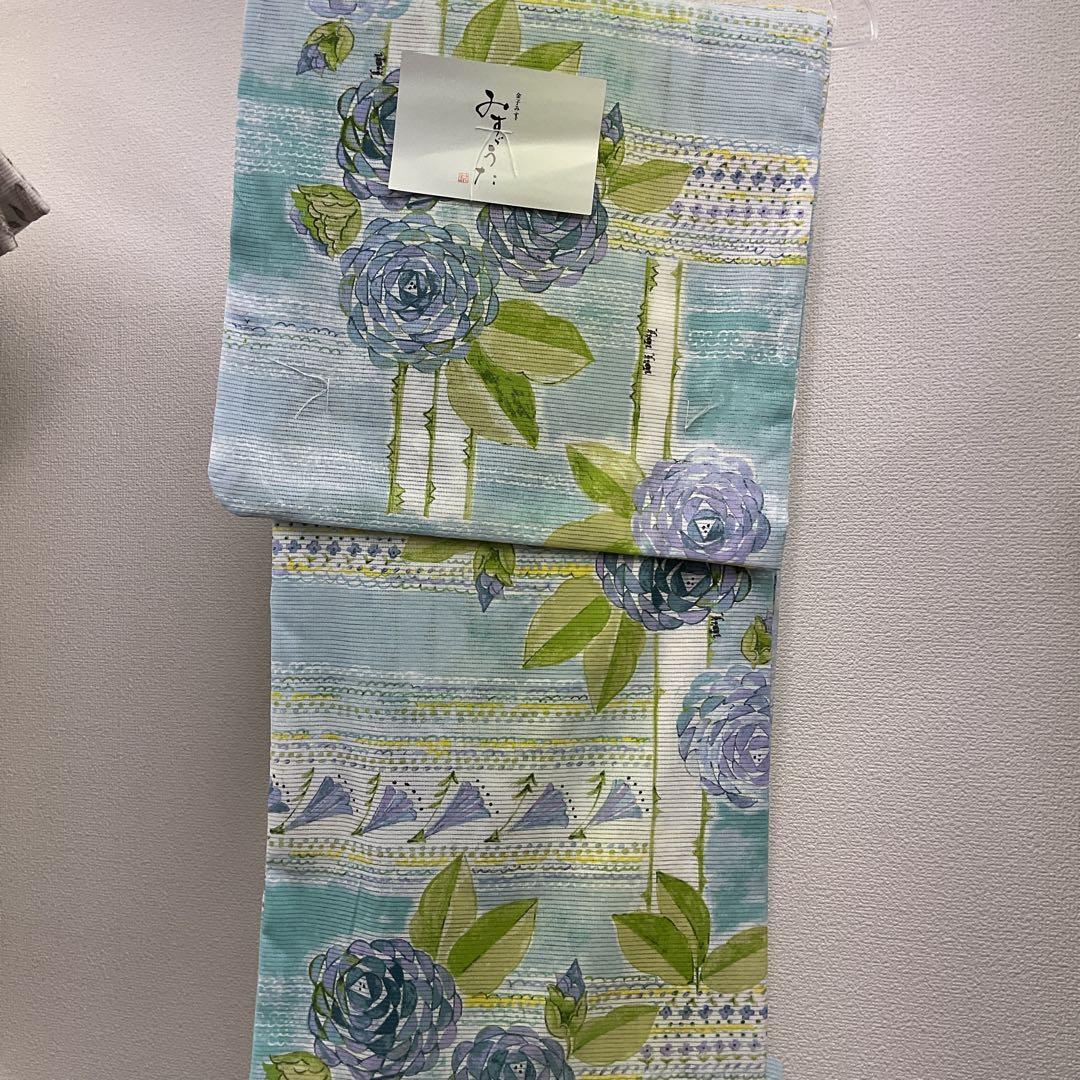 新品浴衣　みすゞうた　みすゞうた浴衣　薔薇柄　綿絽浴衣