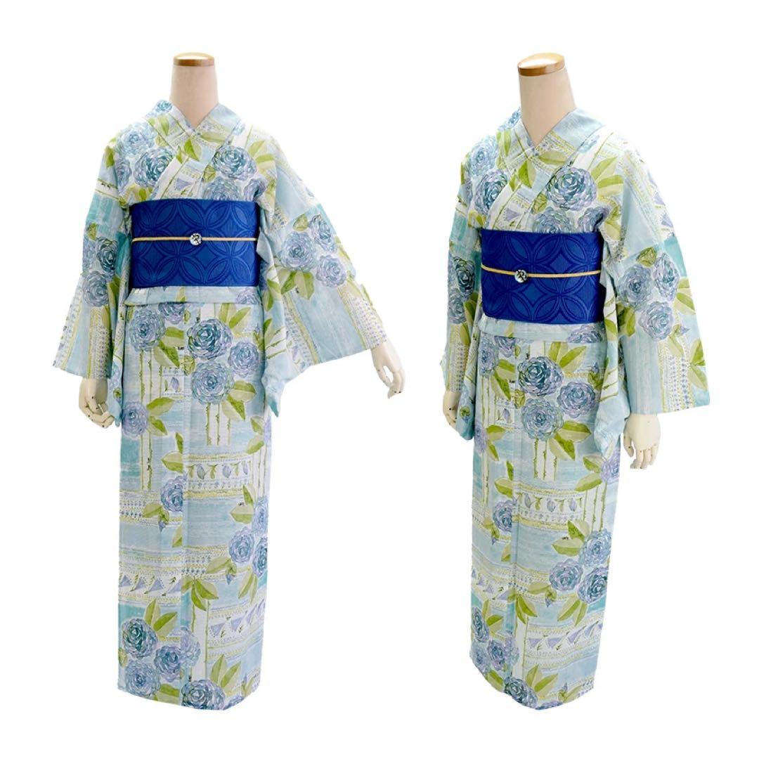 新品浴衣　みすゞうた　みすゞうた浴衣　薔薇柄　綿絽浴衣