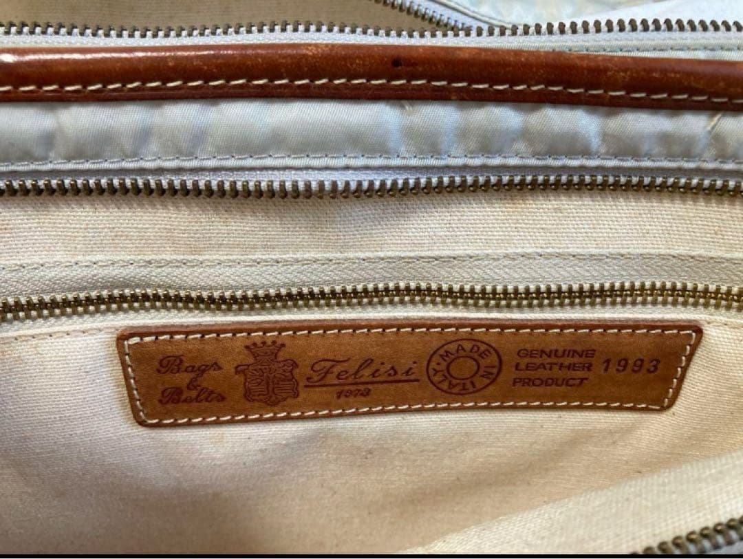 フェリージ Felisi 1993 ブリーフケース ビジネスバック 2層式！
