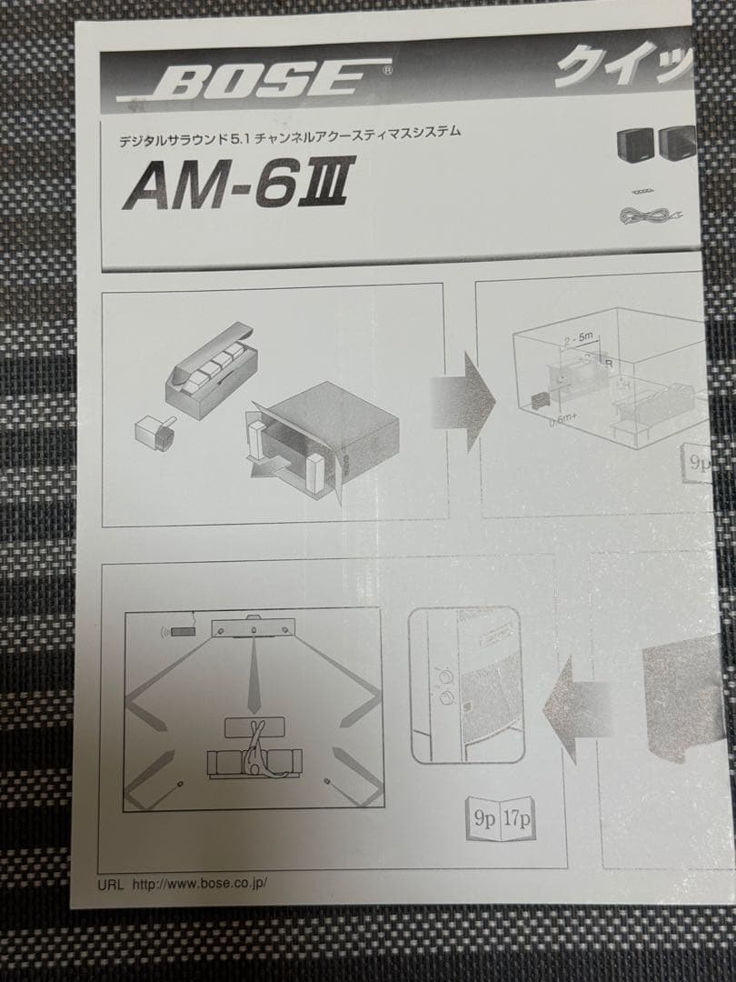 【ワンオーナ】BOSE AM-6Ⅲ 5.1chAVスピーカウーハーシステム取説付