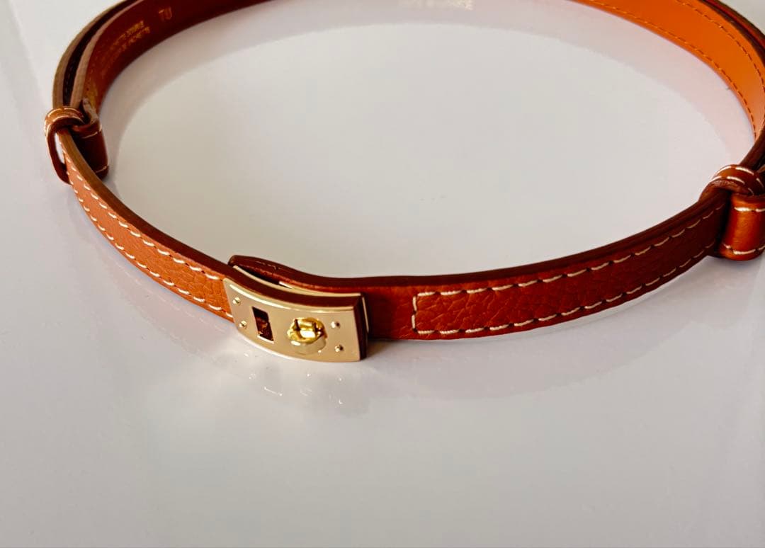 MAISON BOINET 15mmベルトin calf grainedキャメル