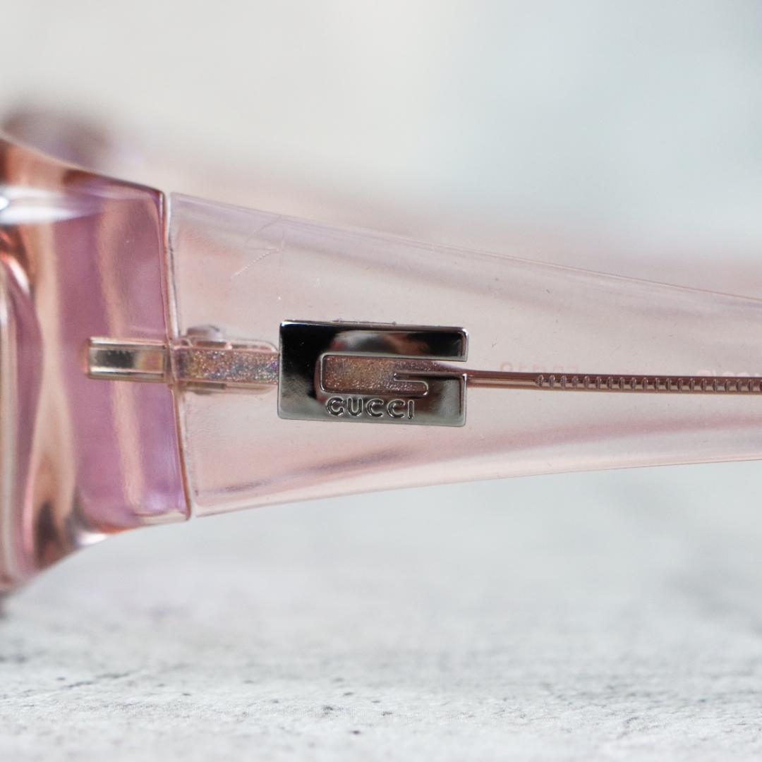 GUCCI グッチ ピンク サングラス パープルレンズ ケース付き
