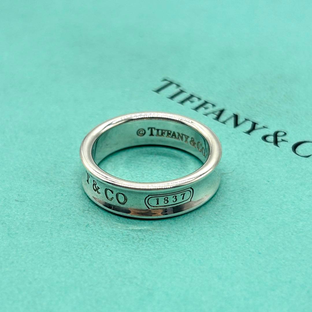 ティファニー　ナロー　1837 リング　約23号　シルバー　925 私的刻印あり