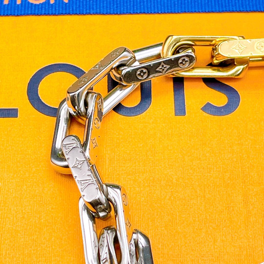 ◇ルイヴィトン◇M1555L モノグラム チェーン ブレスレット L 51.0g