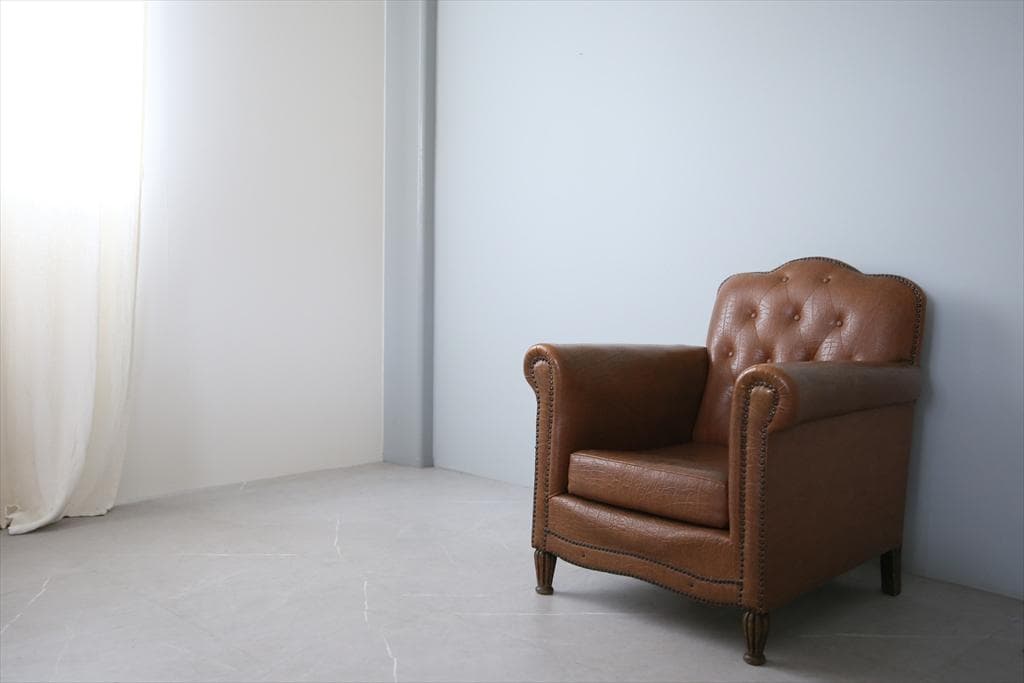 フランスアンティークアームソファ/サロンチェア/椅子イス/ラウンジ(90-122