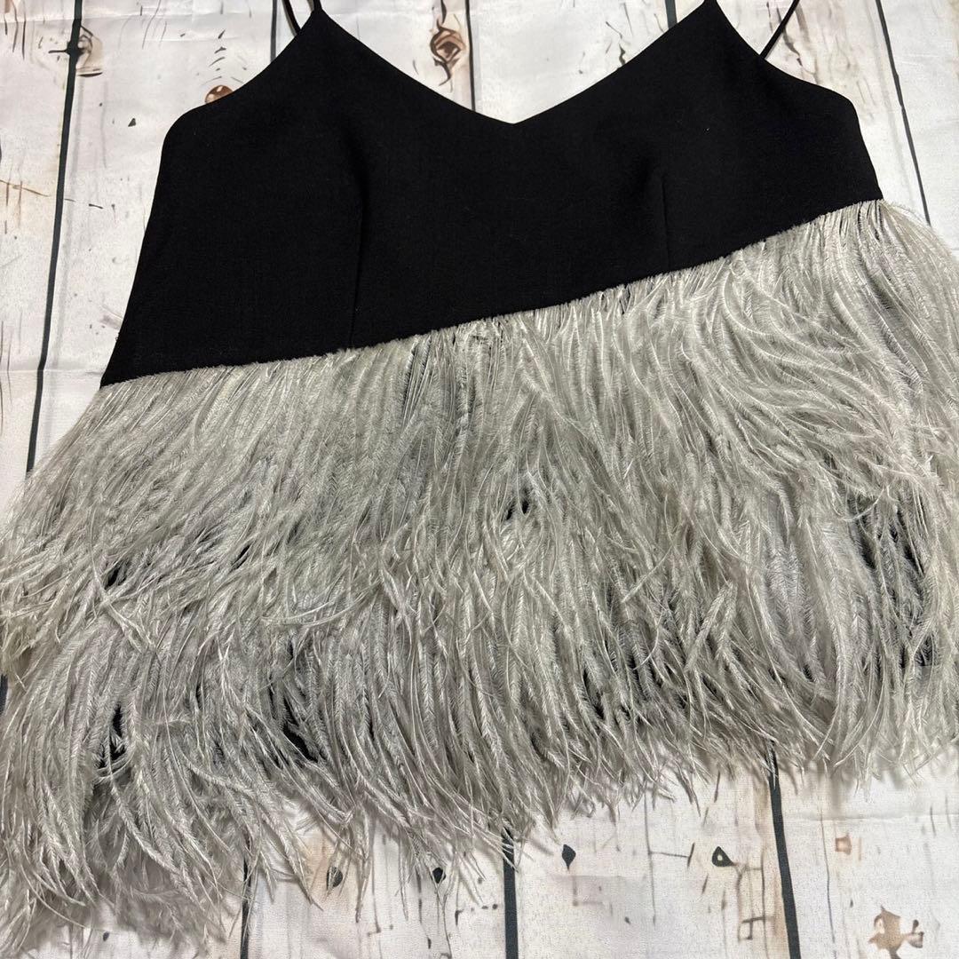 【美品】LE CIEL BLEU フェザーキャミソール