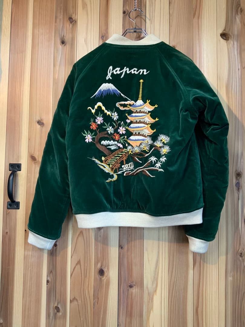 フラットヘッド　スカジャン　別珍　美品　Lサイズ