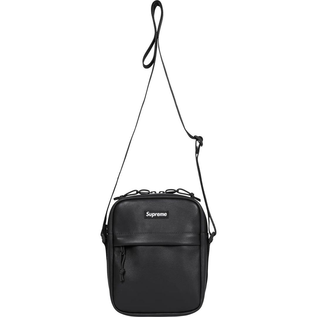 バッグ Supreme Leather Shoulder Bag Black