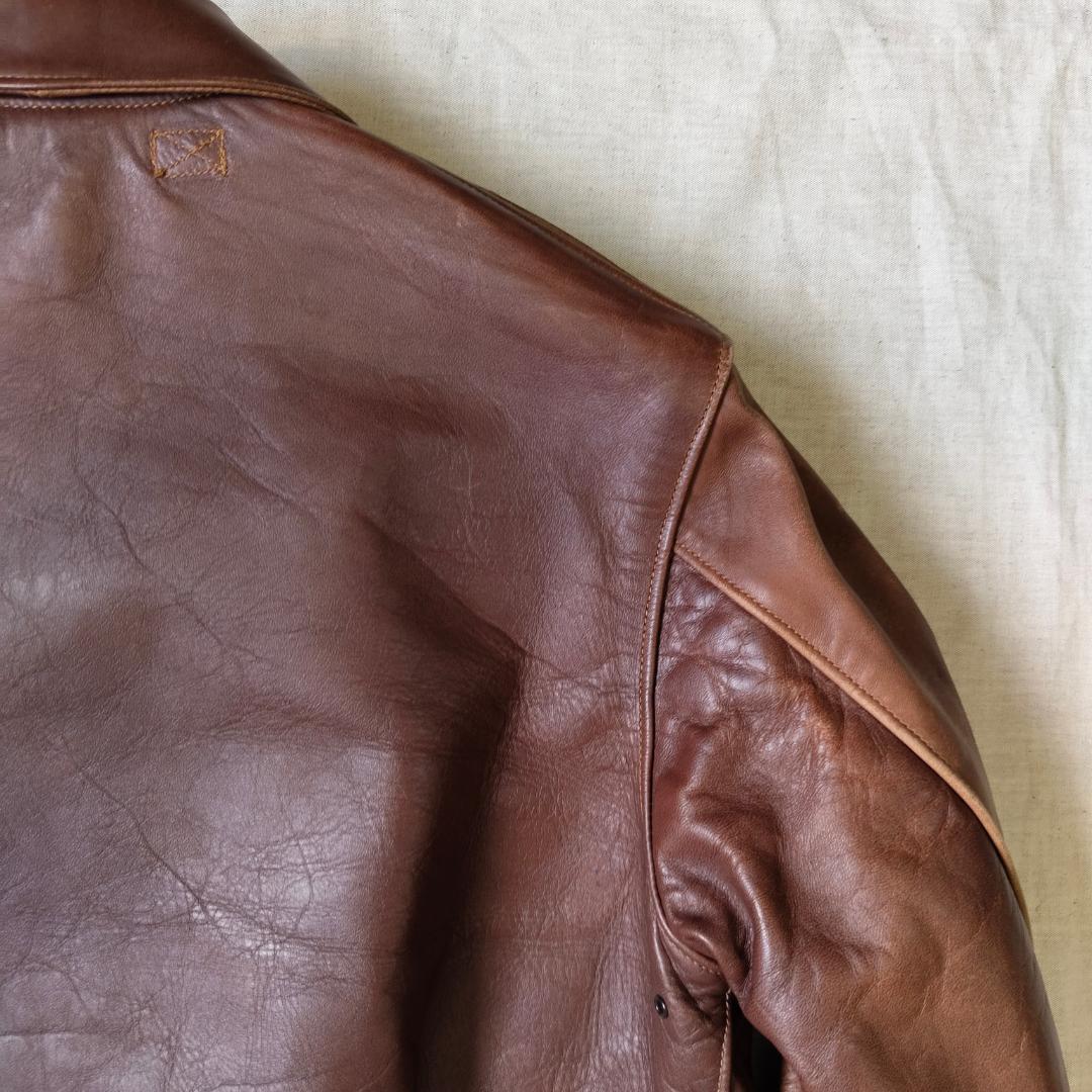 バズリクソンズ A-2 フライトジャケット 赤リブ 1942年モデル 34