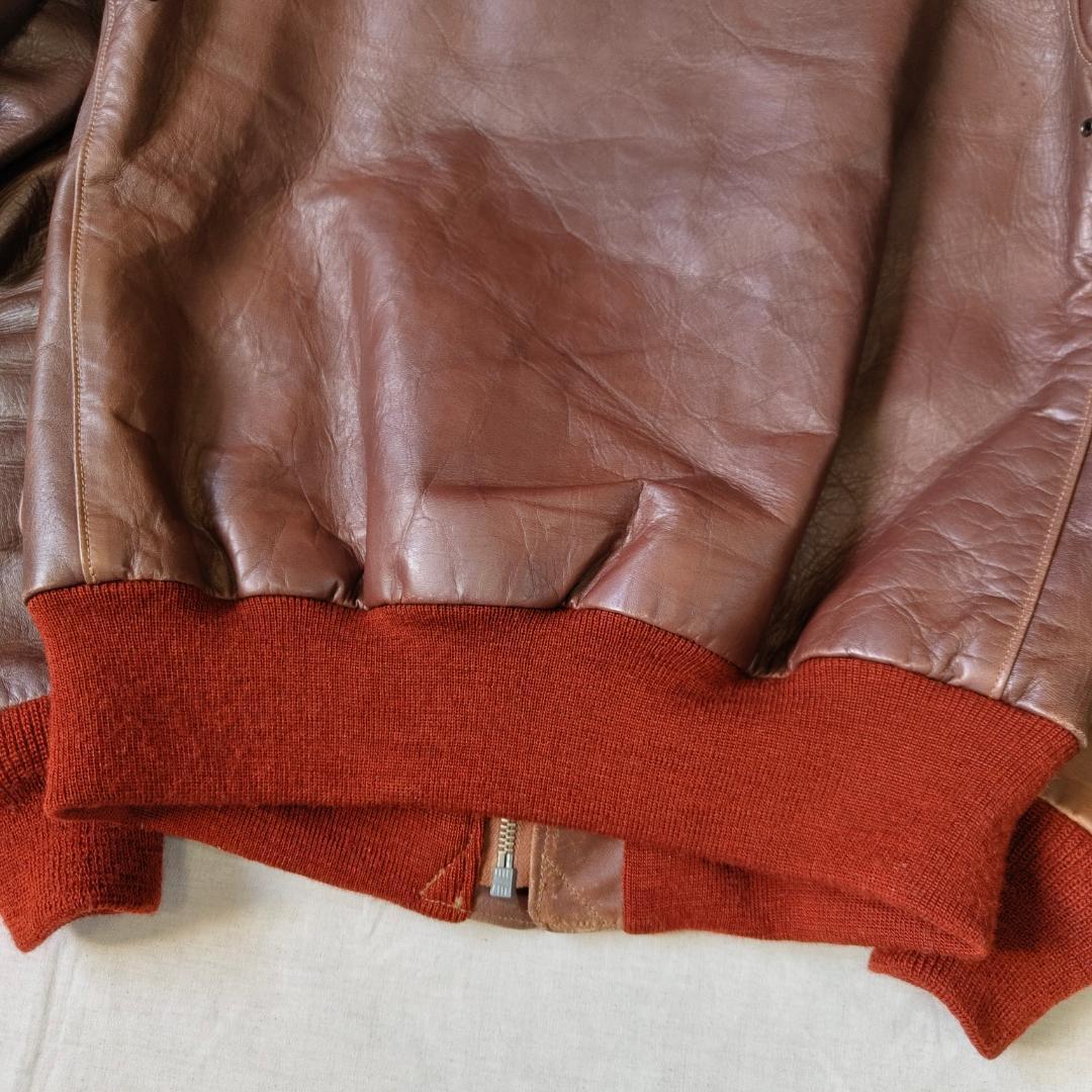 バズリクソンズ A-2 フライトジャケット 赤リブ 1942年モデル 34