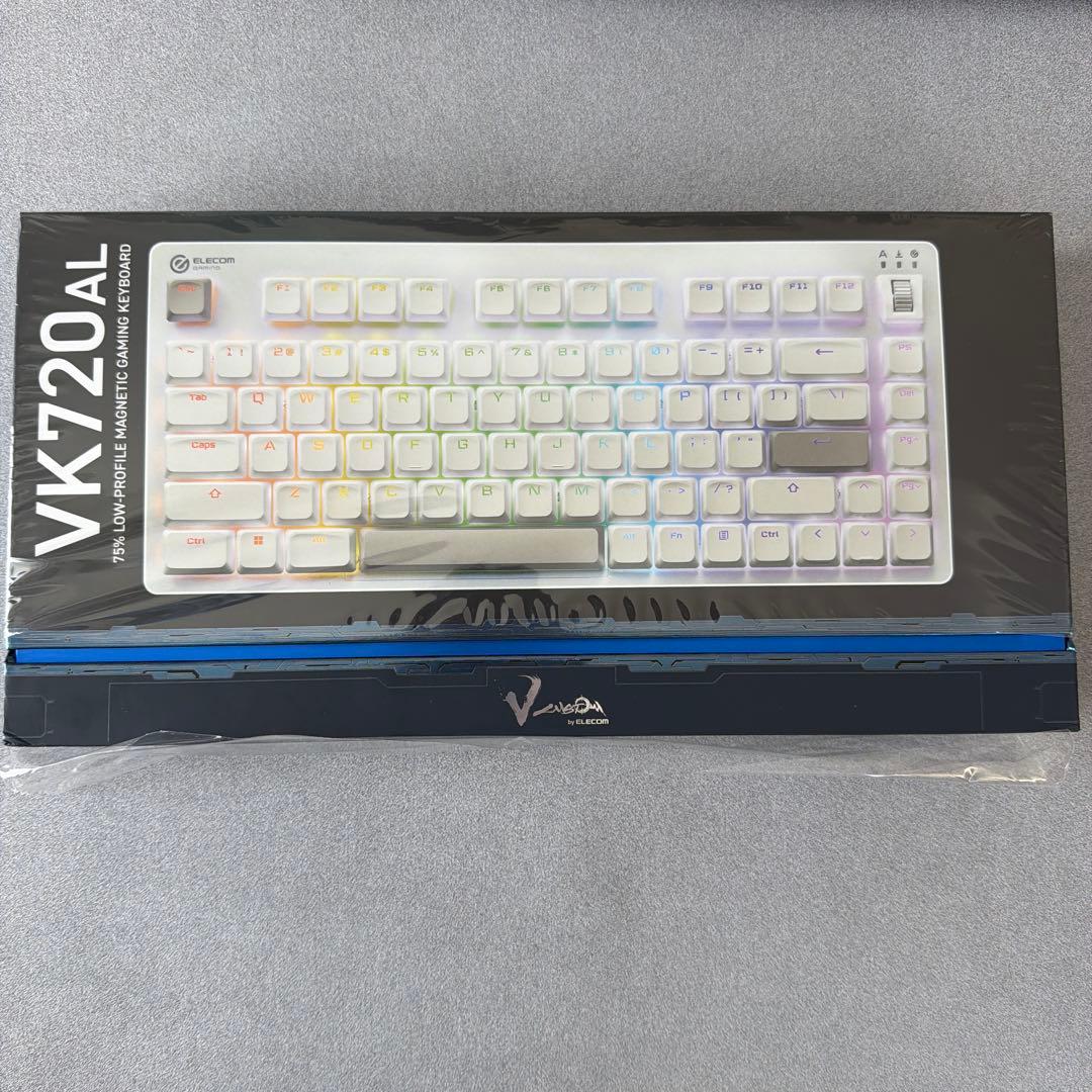 VK720AL ロープロファイルゲーミングキーボード ラピトリ ホワイト