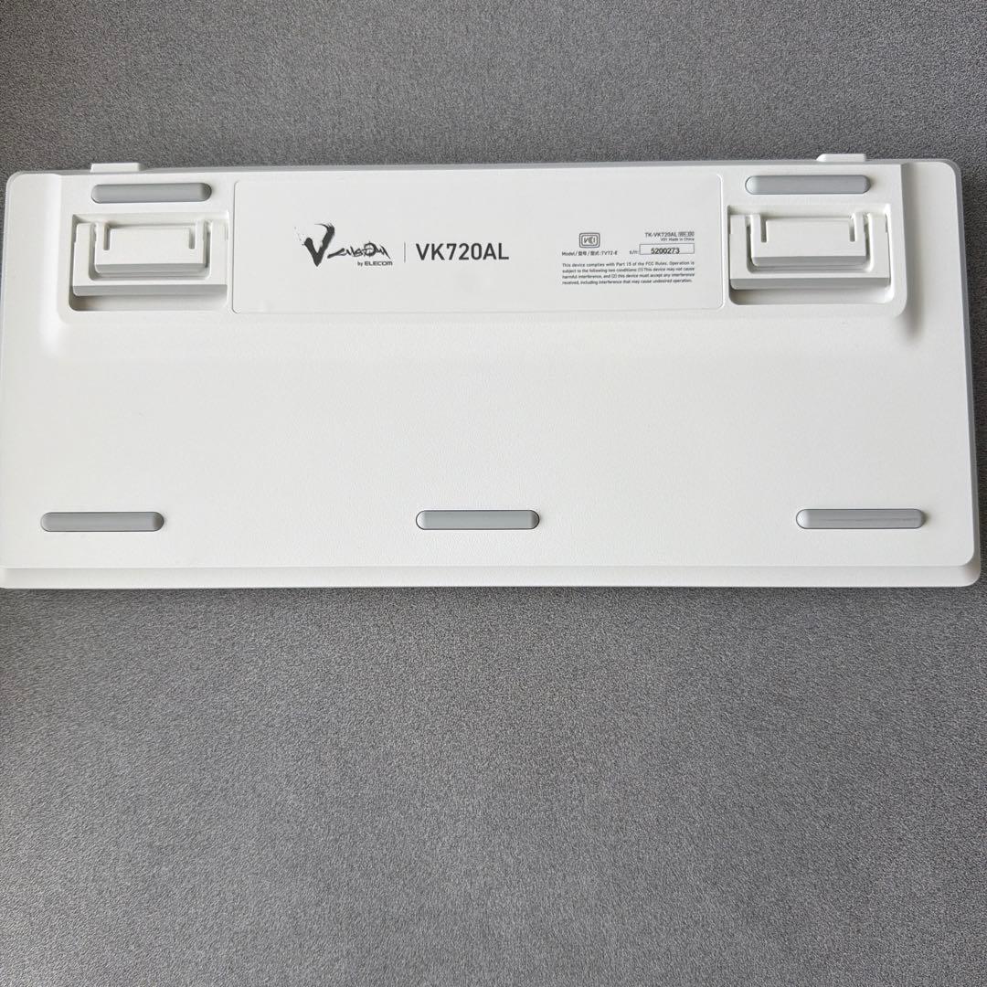 VK720AL ロープロファイルゲーミングキーボード ラピトリ ホワイト