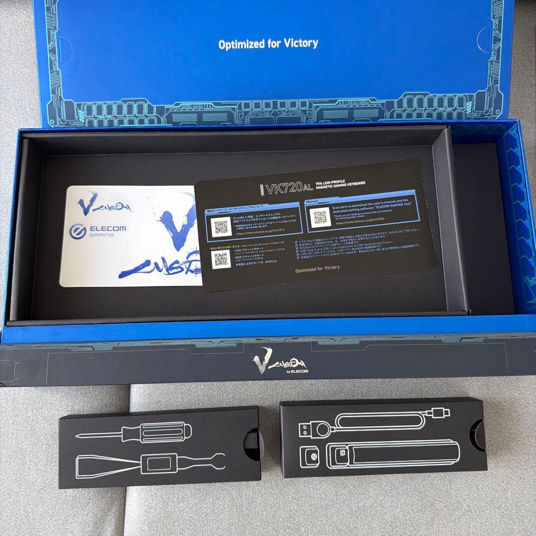 VK720AL ロープロファイルゲーミングキーボード ラピトリ ホワイト