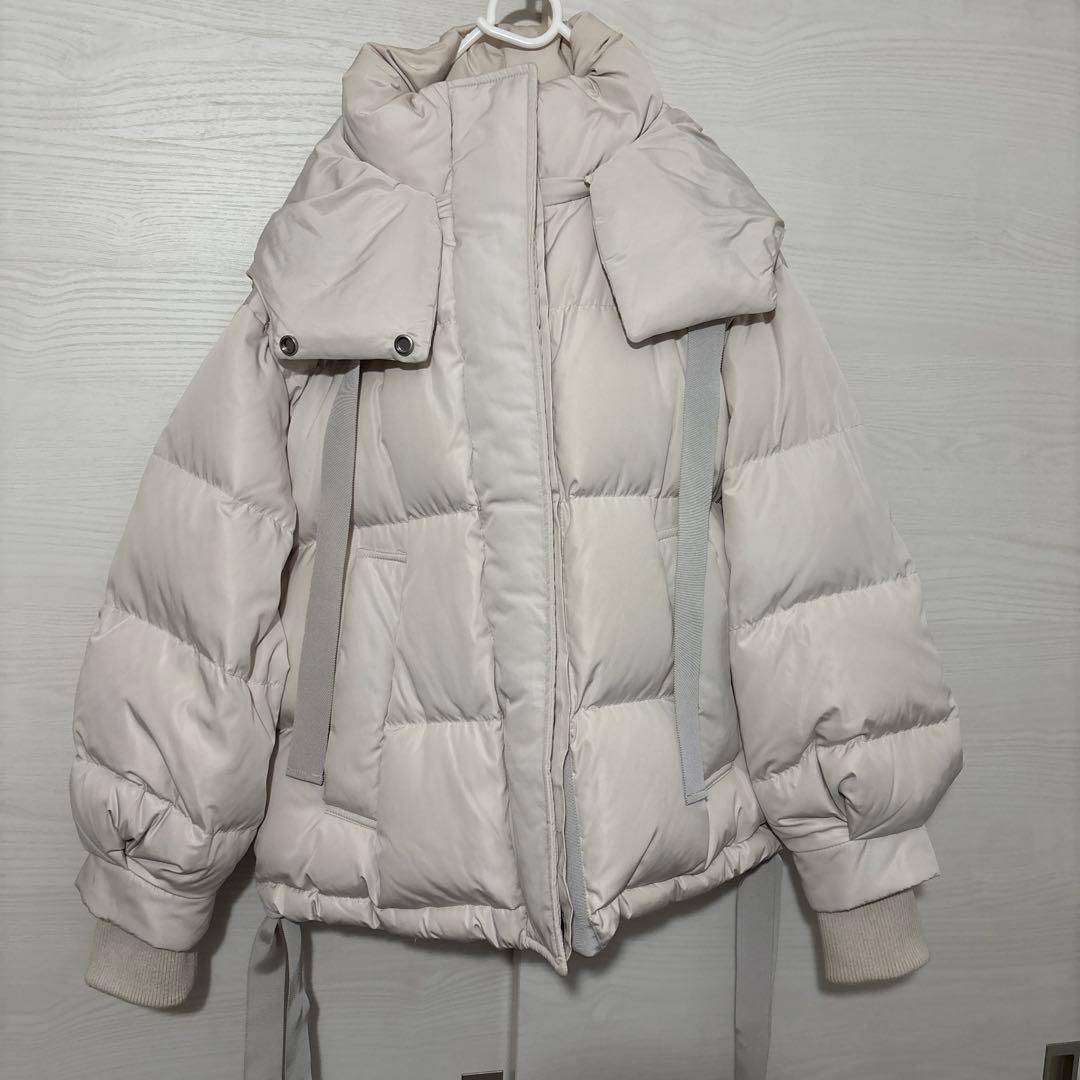 完売品 SNIDEL ショート丈ダウンジャケット アイボリー