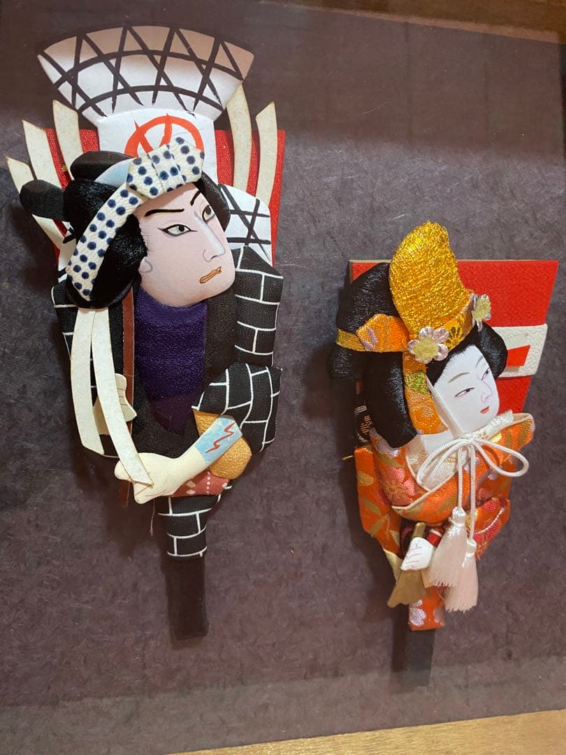 押絵羽子板10体セット　日本の伝統的な人形羽子板　ヴィンテージ