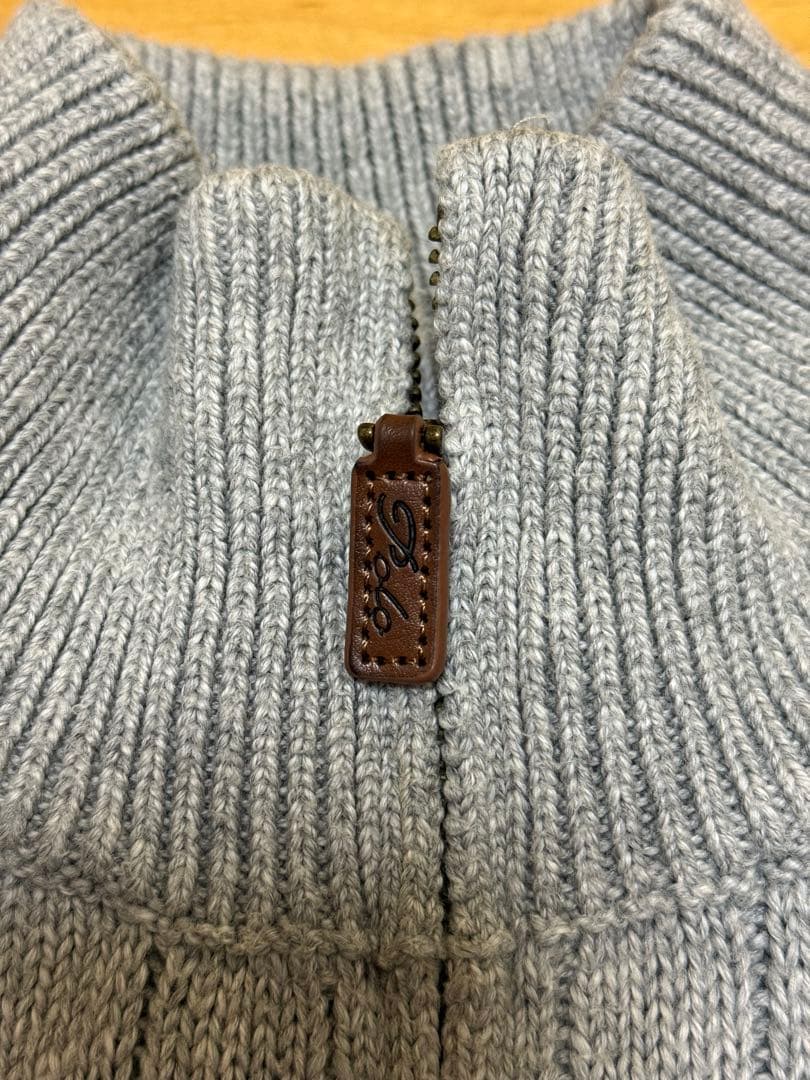 ポロラルフローレン　グレーケーブルニットセーター