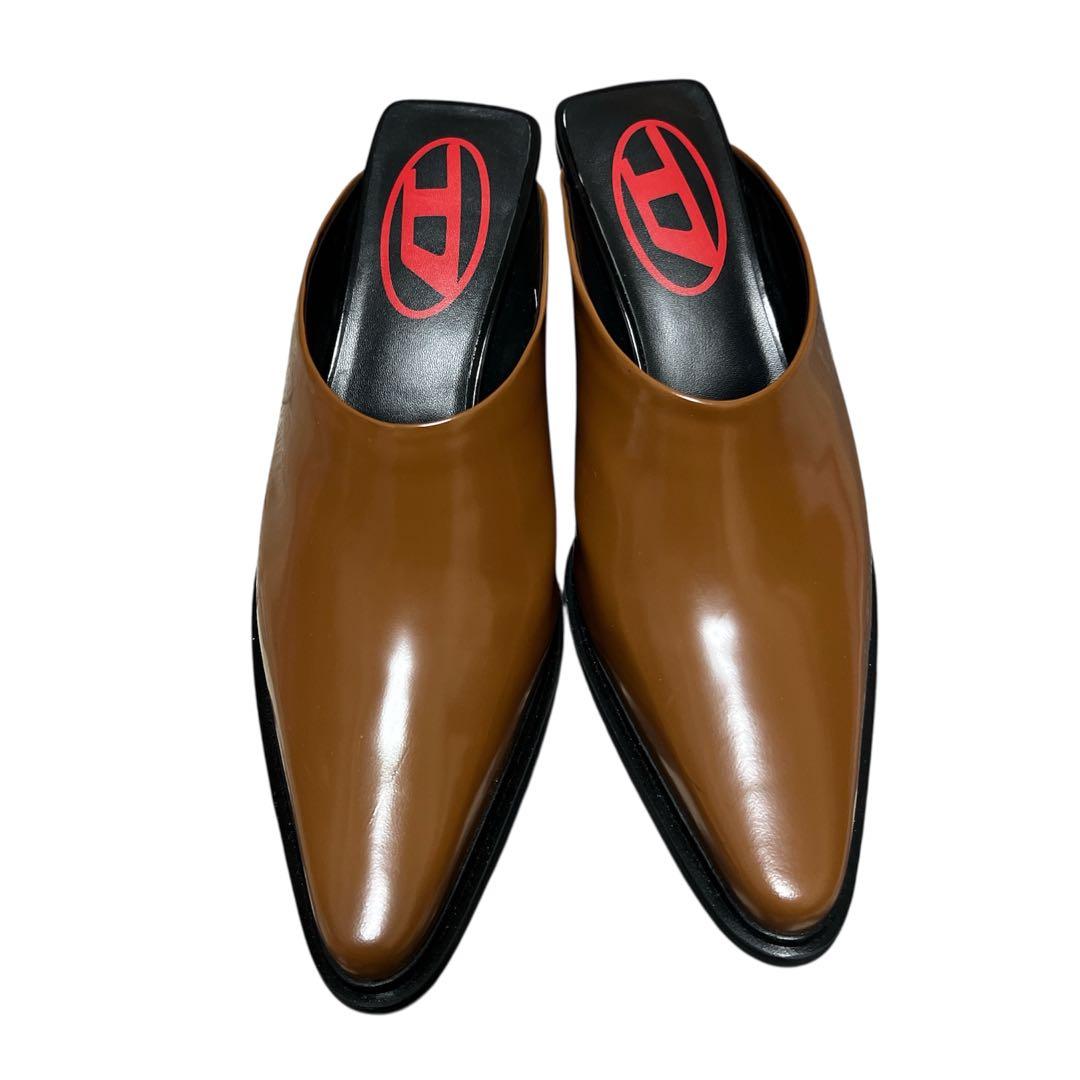 【美品】DIESEL ミュール 本革 キャメル 希少 24.5cm ブラウン