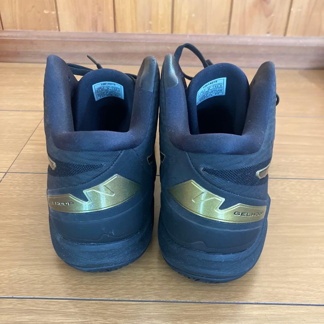 バスケットシューズ　27㎝　アシックス　GELHOOP ブラック　ゴールド