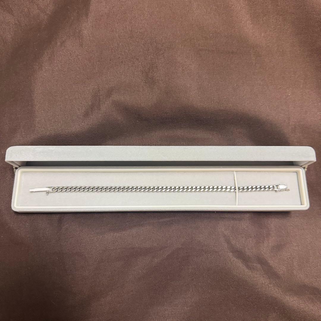 Pt850 2面シングル喜平ブレスレット 20g