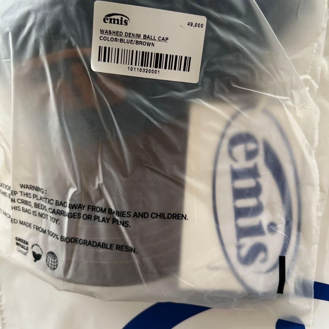 emis キャップ ウォッシュドデニム 韓国限定 エミス
