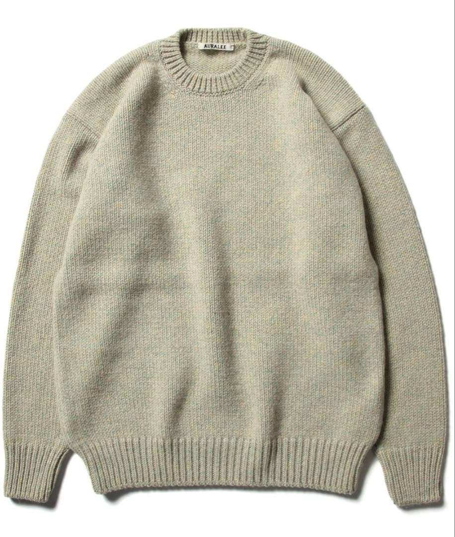 AURALEE CAMEL WOOL MIX KNIT P/O サイズ3