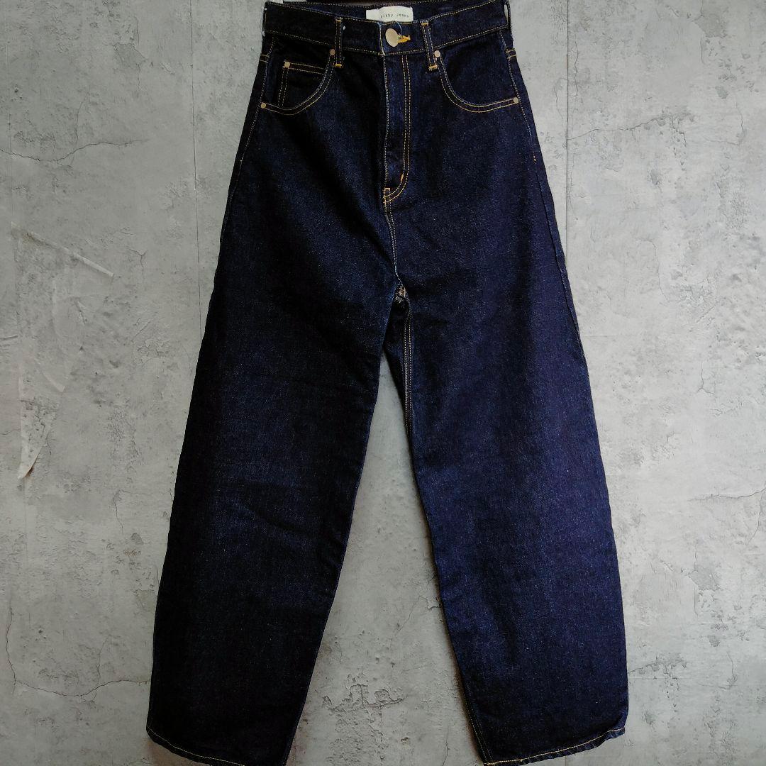 超美品　BLACK BYMOUSSY PUNA ブルー　バレルレッグ　24