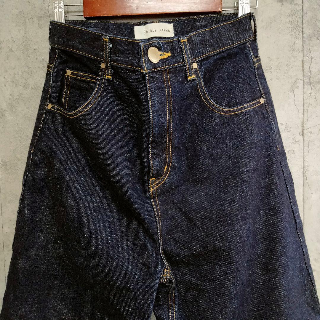 超美品　BLACK BYMOUSSY PUNA ブルー　バレルレッグ　24