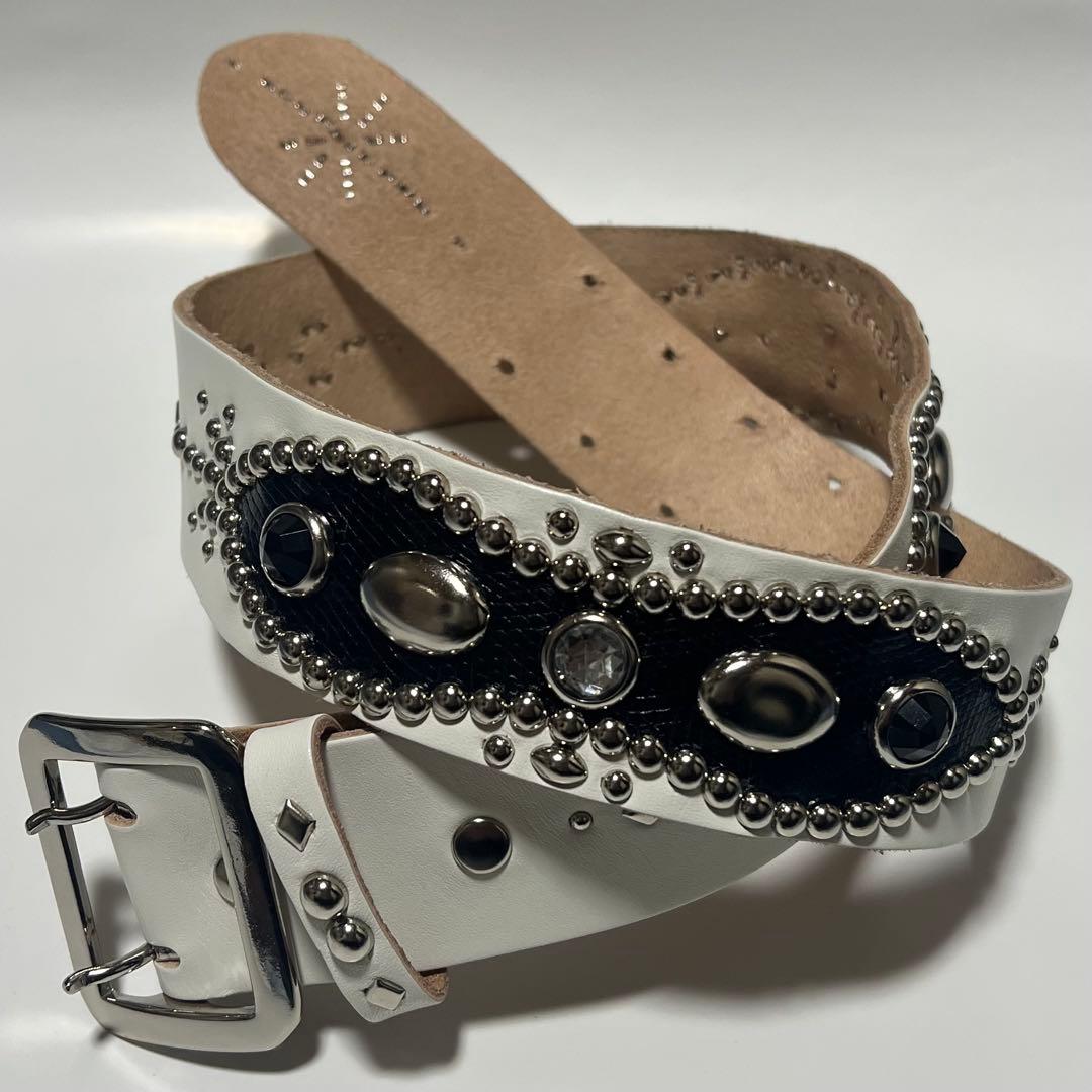 jana ウルフズヘッドタイプ スタッズベルト 32インチ