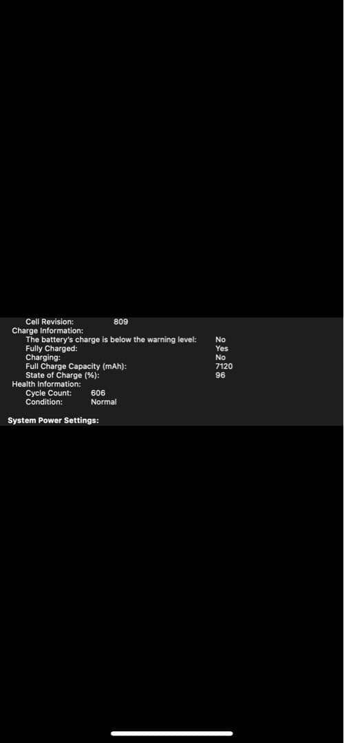 MacBook Pro i9 32GB 2TB バッテリー容量最大96%