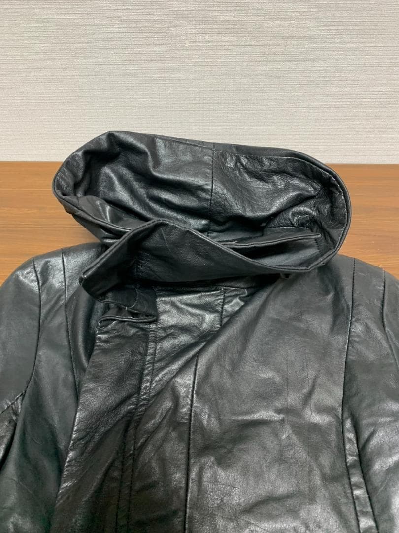 [00s EKAM] シングルライダース レザージャケット S 羊革 ブラック