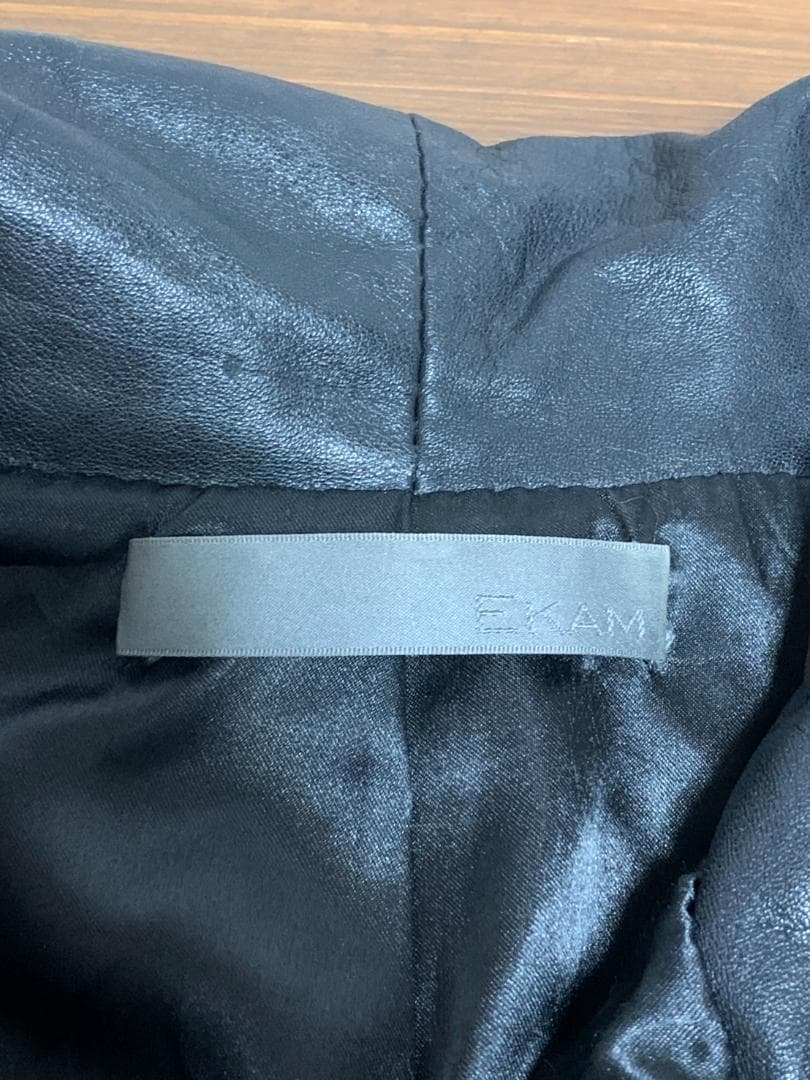 [00s EKAM] シングルライダース レザージャケット S 羊革 ブラック