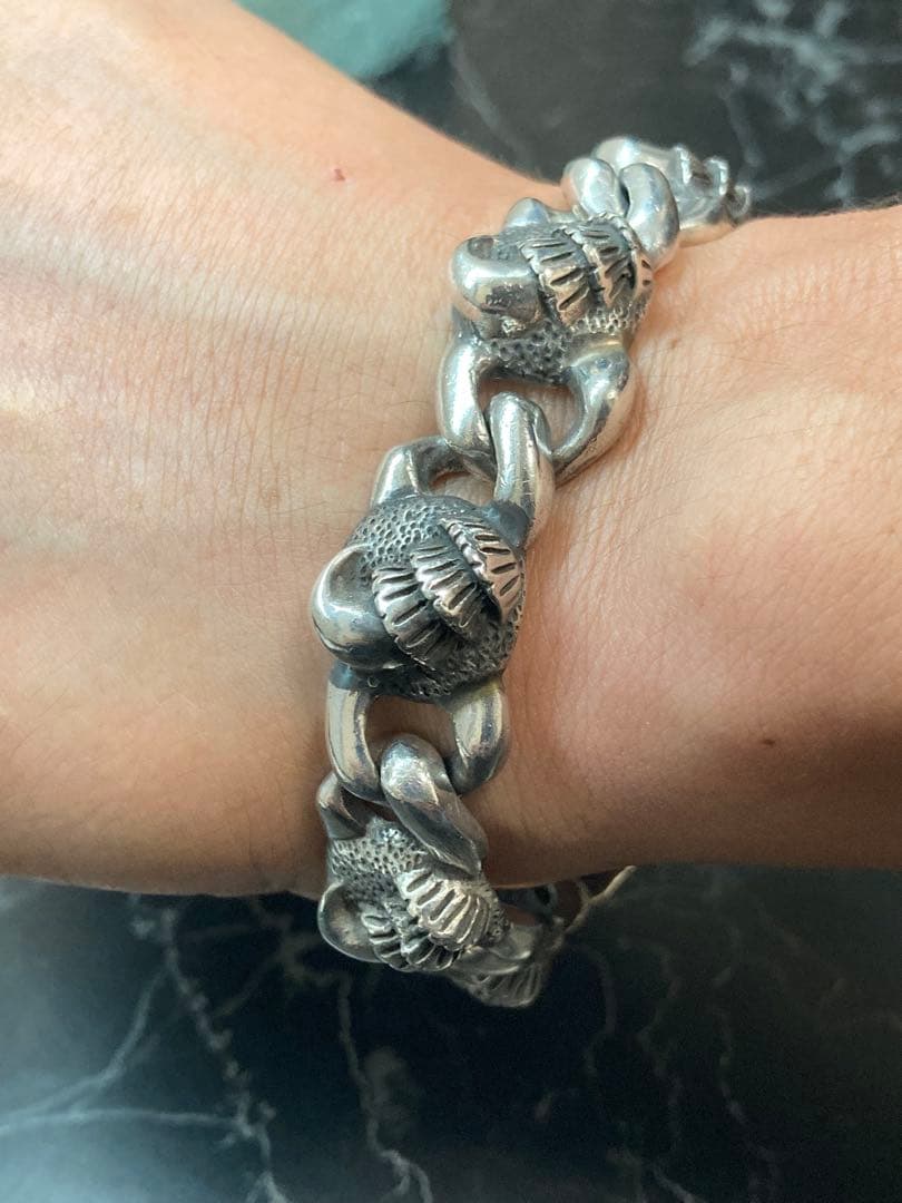 [53] Silver950 / クロウ 爪モチーフ ブレスレット ヴィンテージ